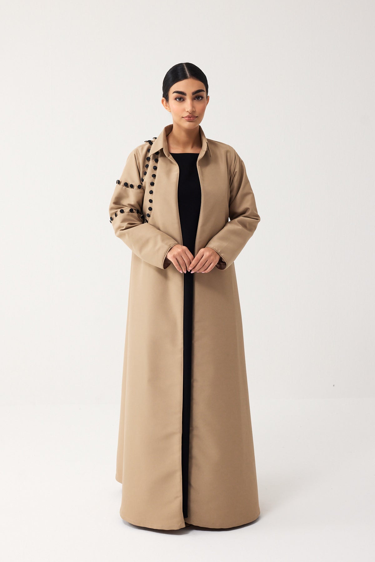 SANDY BROWN STRAIGHT FIT ABAYA