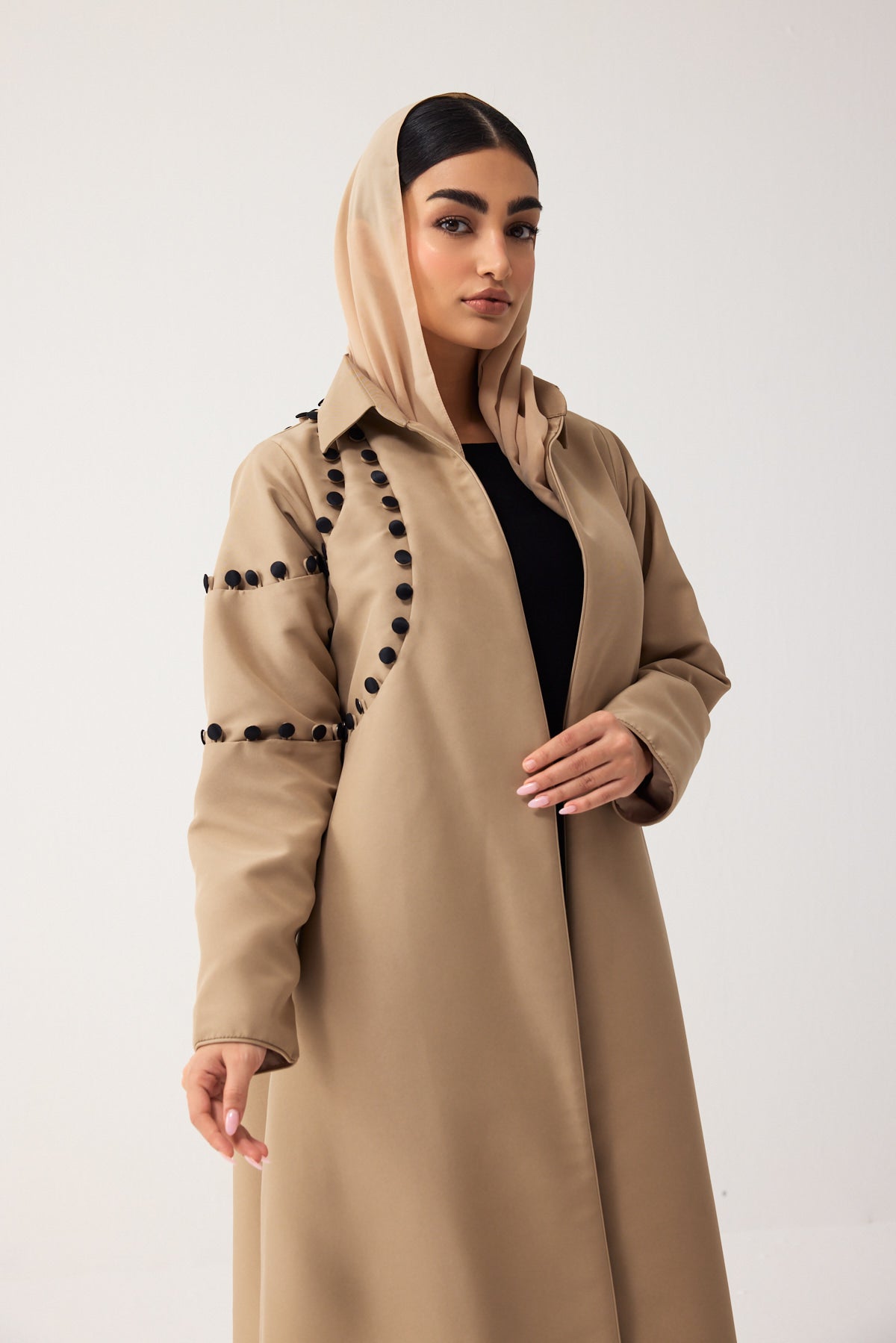 SANDY BROWN STRAIGHT FIT ABAYA