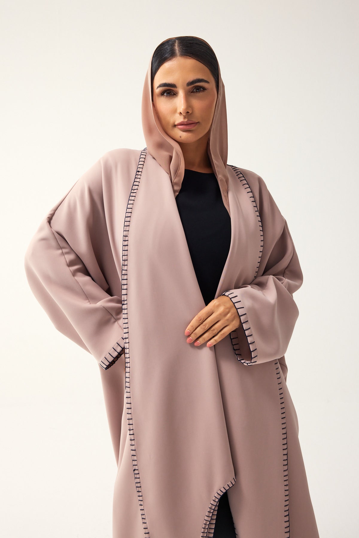 DUSTY PINK OVERSIZED FIT CREPE DAILY ABAYA