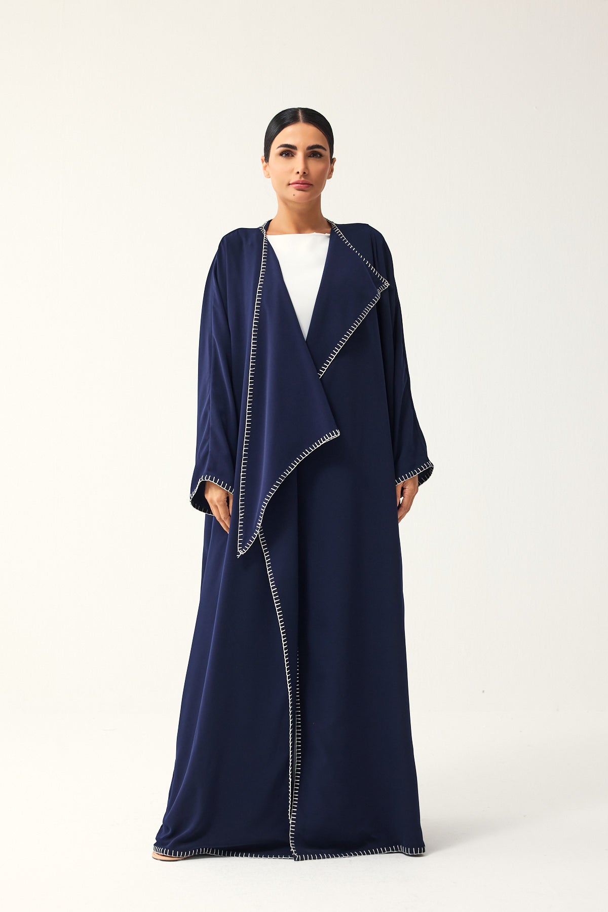 NAVY BLUE OVERSIZED FIT CREPE DAILY ABAYA