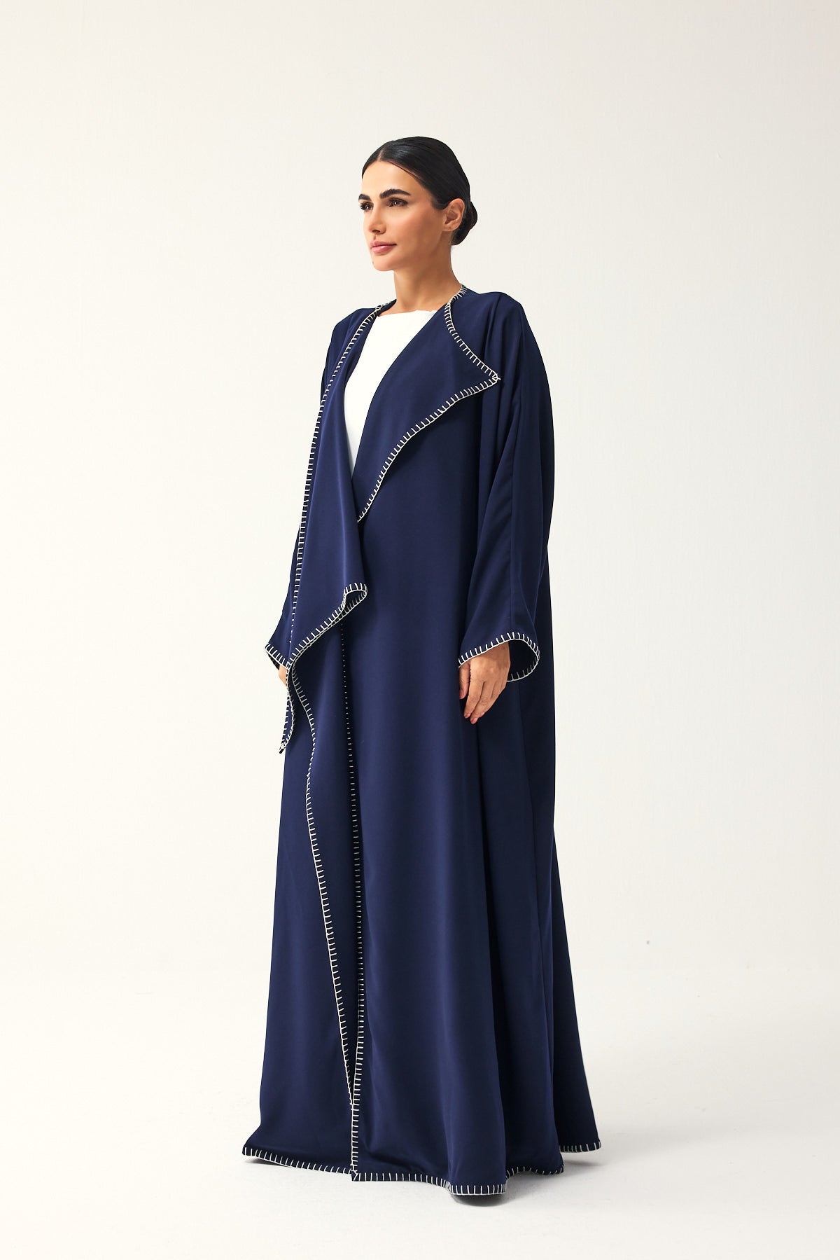 NAVY BLUE OVERSIZED FIT CREPE DAILY ABAYA