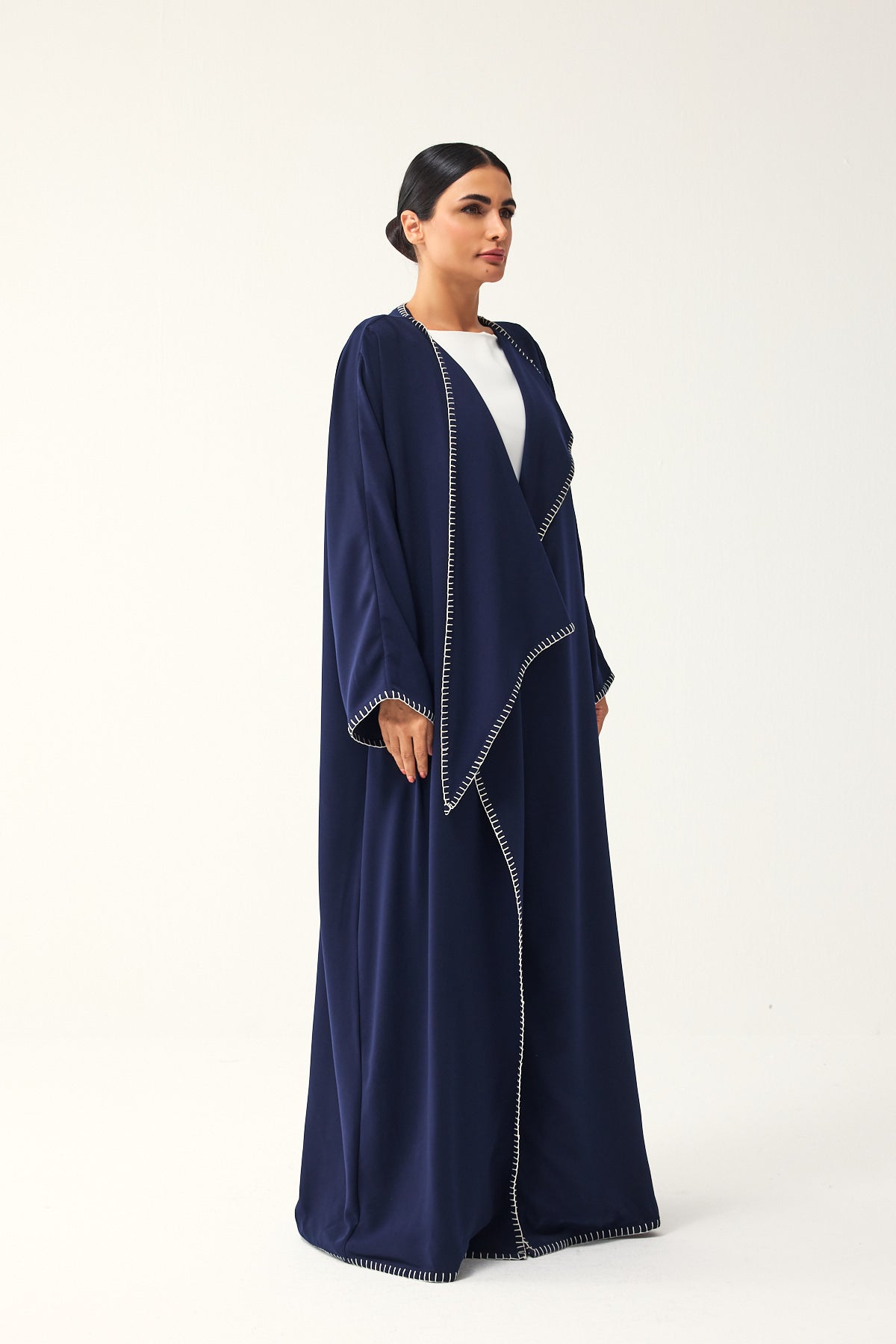 NAVY BLUE OVERSIZED FIT CREPE DAILY ABAYA