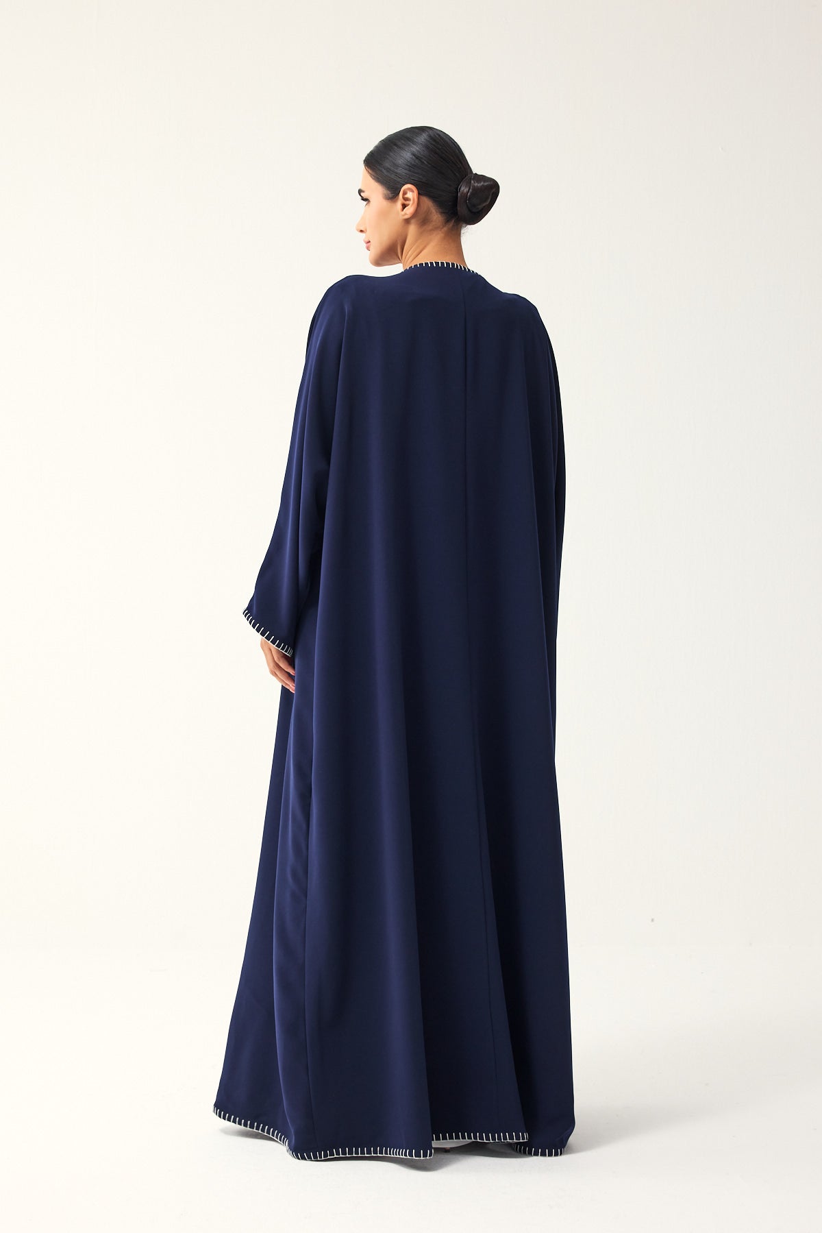 NAVY BLUE OVERSIZED FIT CREPE DAILY ABAYA