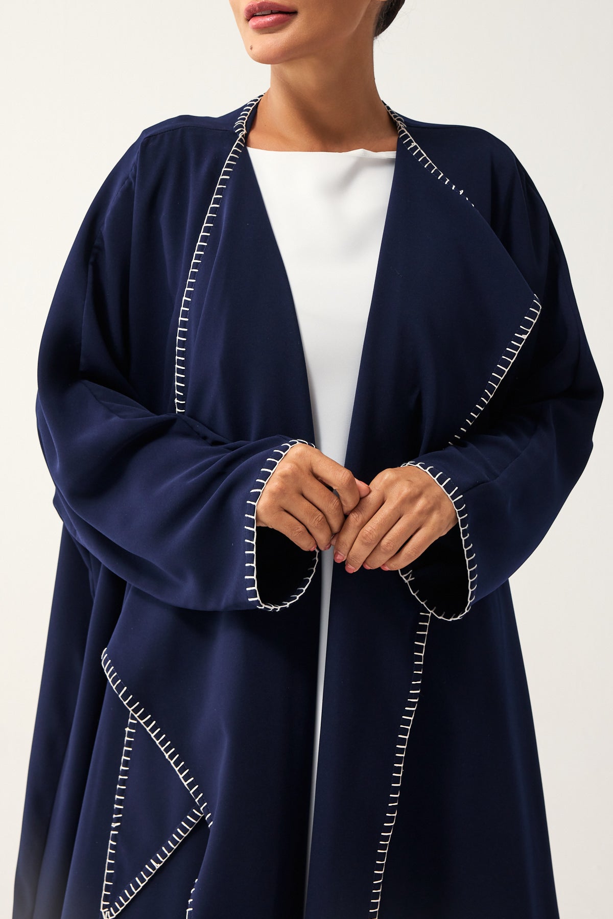 NAVY BLUE OVERSIZED FIT CREPE DAILY ABAYA