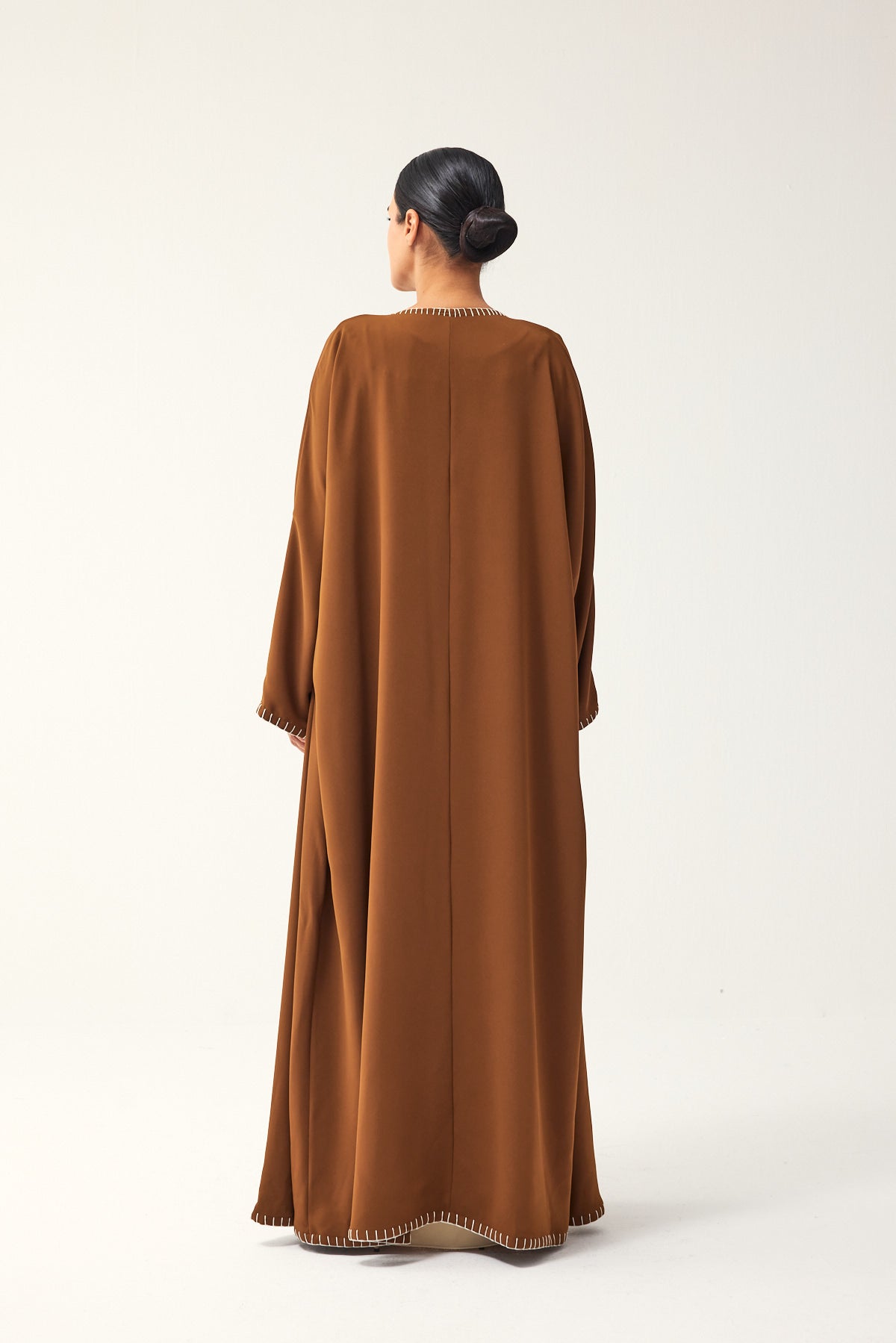 TAN BROWN OVERSIZED FIT CREPE DAILY ABAYA