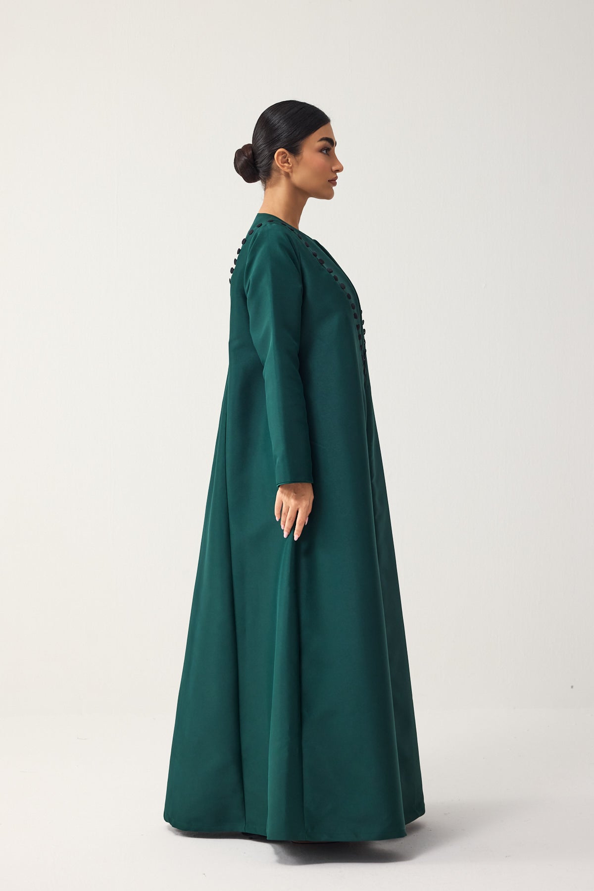 DEEP GREEN STRAIGHT FIT ABAYA