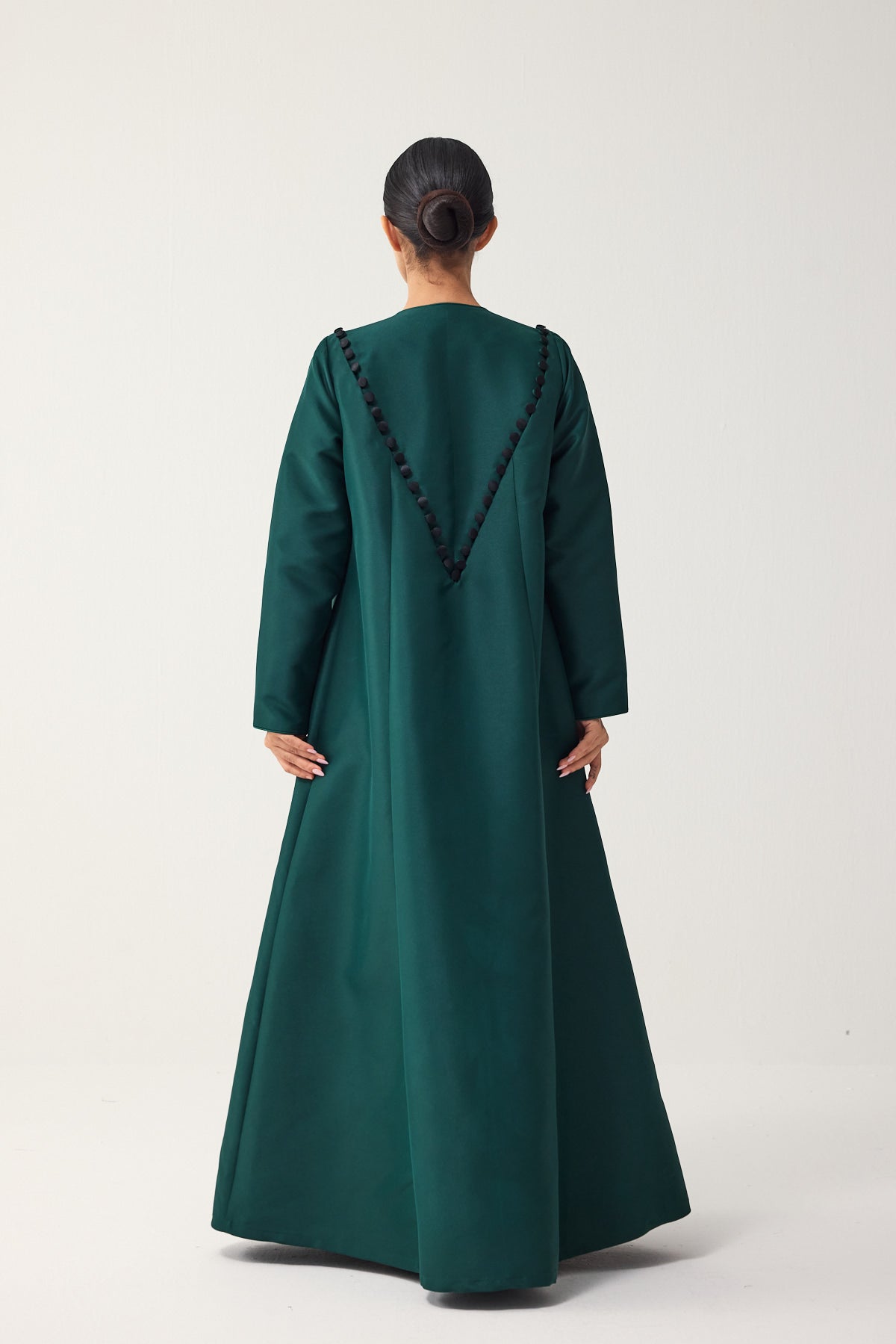 DEEP GREEN STRAIGHT FIT ABAYA