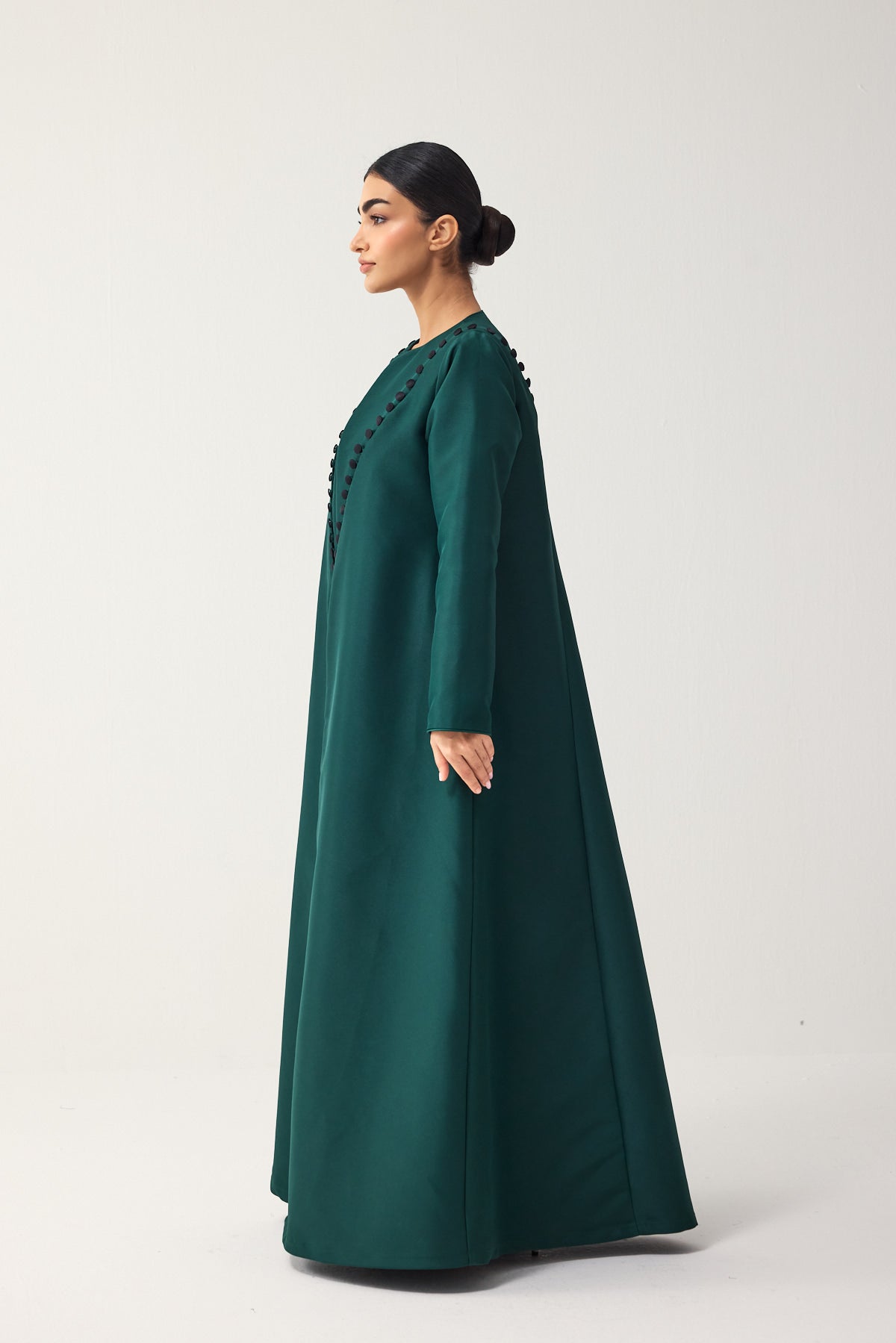 DEEP GREEN STRAIGHT FIT ABAYA