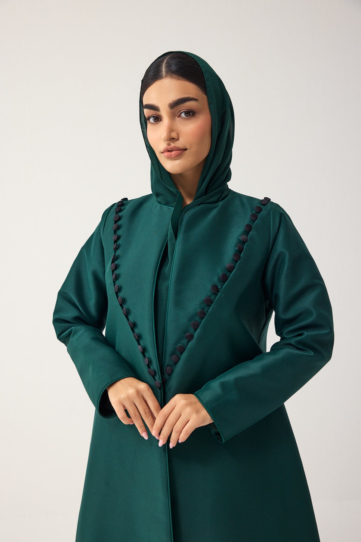 DEEP GREEN STRAIGHT FIT ABAYA